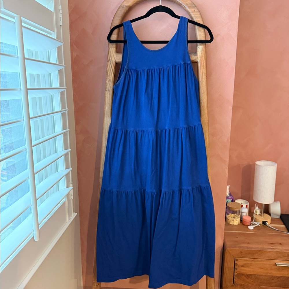 Everlane Vibrant Blue Tiered Dress